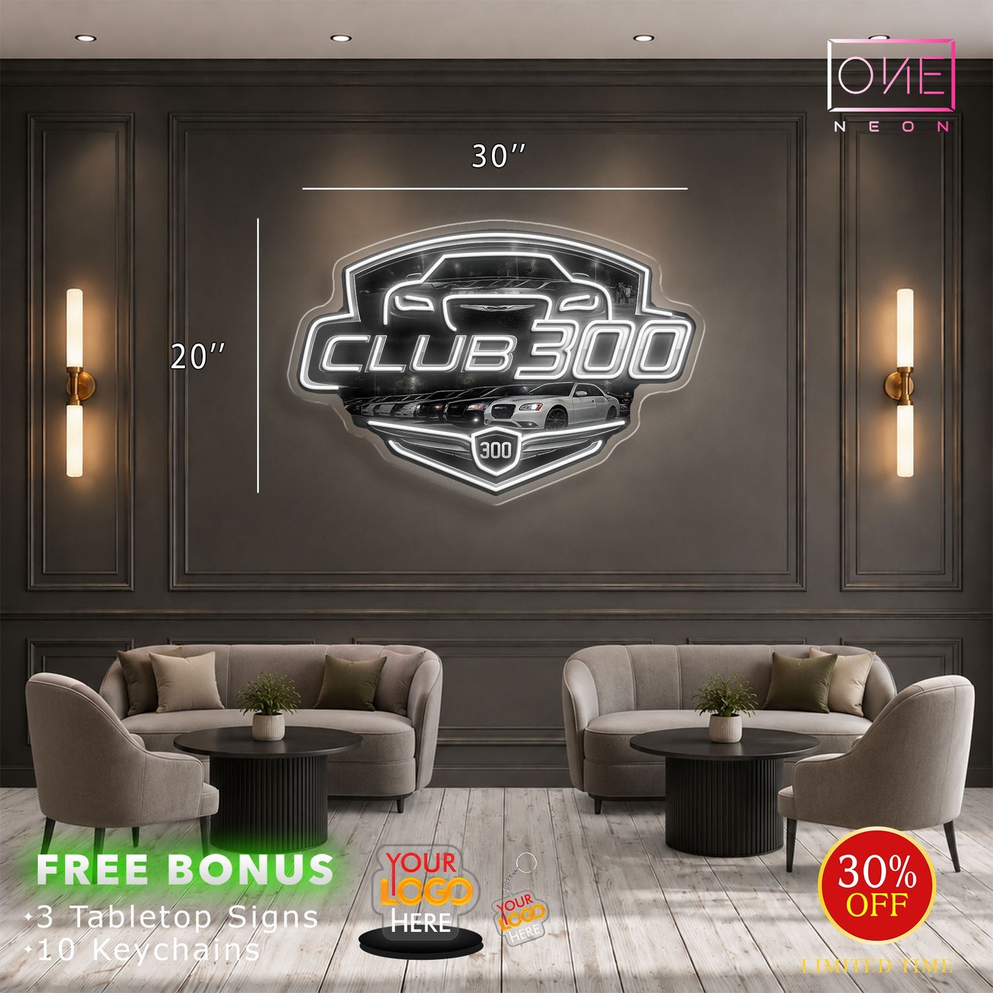 CLUB 300 | LED Neon Sign