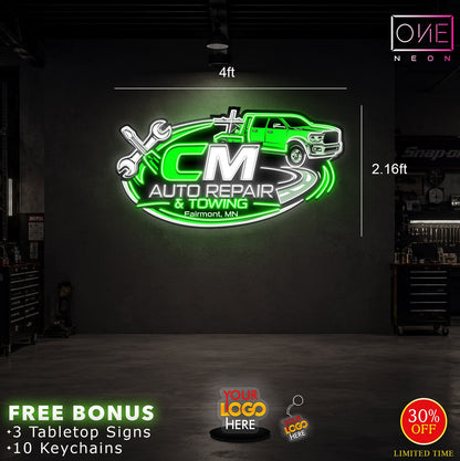 CM AUTO REPAIR & TOWING | LED Neon Sign