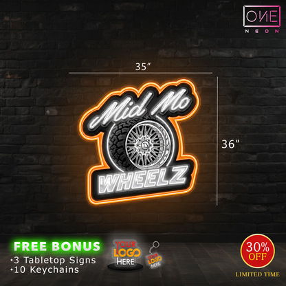 Mid Mo WHEELZ | LED Neon Sign (2 signs)