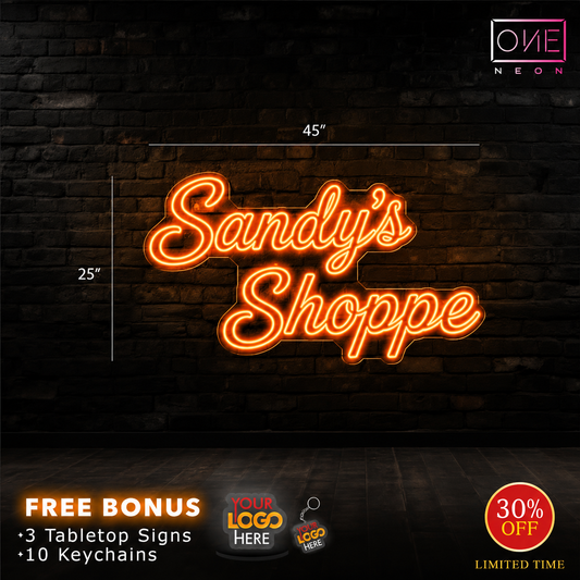Sandy's Shoppe | LED Neon Sign