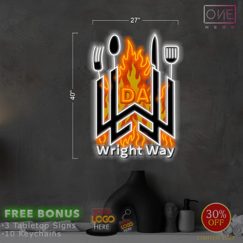 DA Wright Way| LED Neon Sign