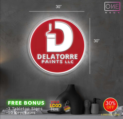 Enseigne néon LED œuvre d'art Tatoueur