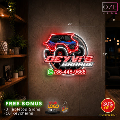 Deyvi's Garage | LED Neon Sign