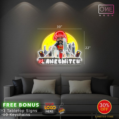 DJ Lane Switch | LED Neon Sign (Waterproof)