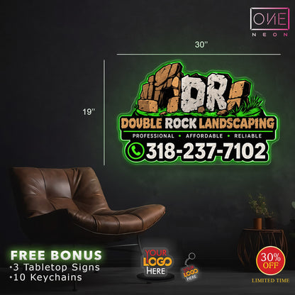 DOUBLE ROCK LANDSCAPING | LED Neon Sign