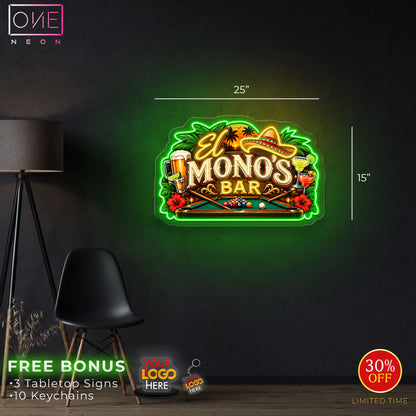 EL MONO'S BAR | LED Neon Sign
