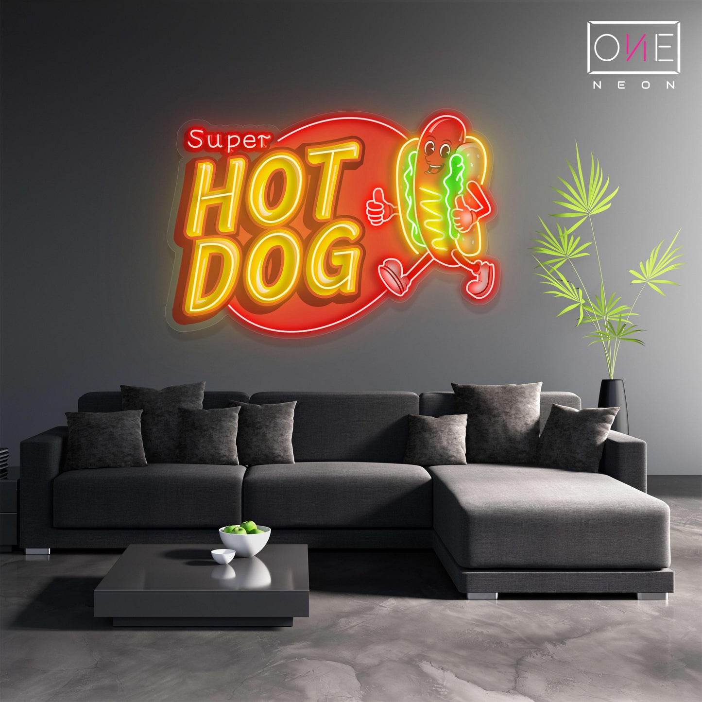 Enseigne néon LED Super Hot Dog