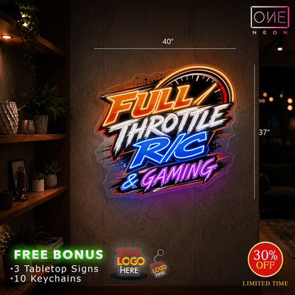 Full Throttle R/C & Gaming | LED Neon Sign