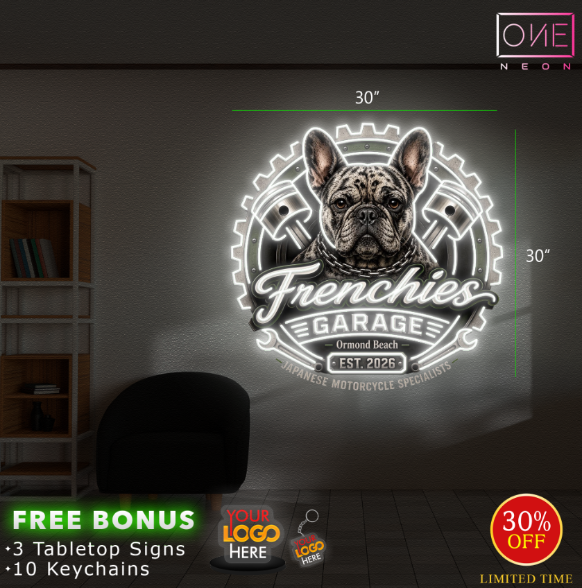 Frenchies GARAGE | LED Neon Sign