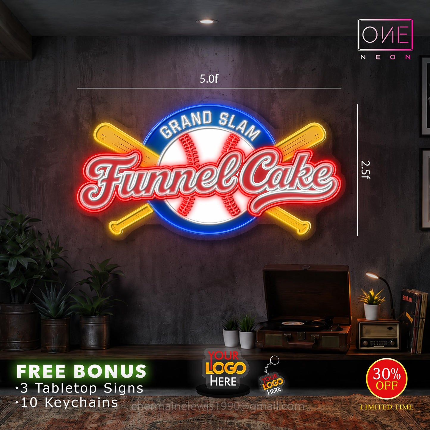 Funnel Cake | LED Neon Sign