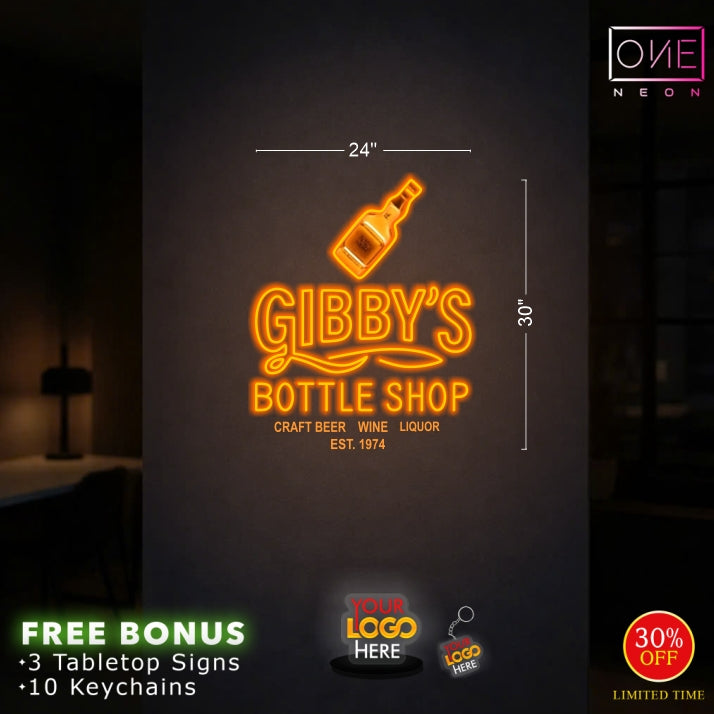 Gibby's Bottle Shop | LED Neon Sign