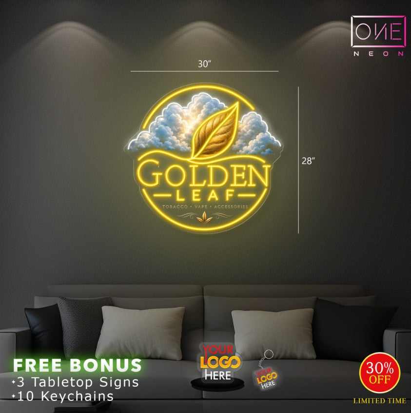 GOLDEN LEAF | LED Neon Sign (2 signs)