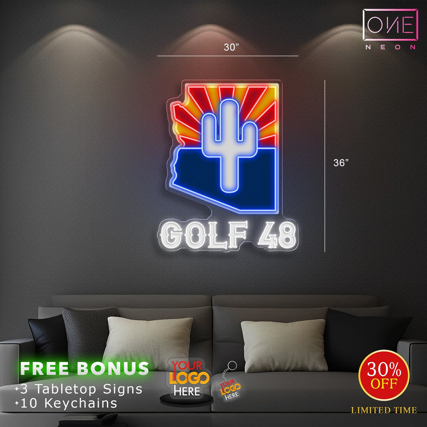 GOLF 48 | LED Neon Sign