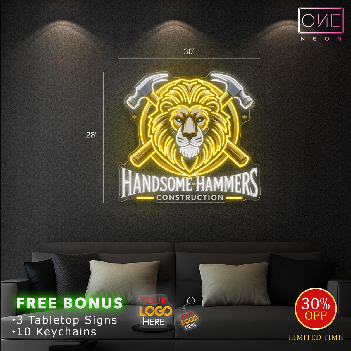 HANDSOME HAMMERS | LED Neon Sign