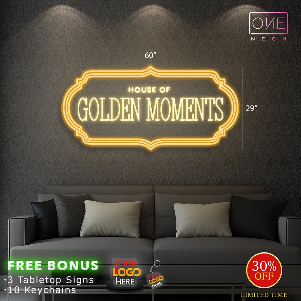 HOUSE OF GOLDEN MOMENTS | LED Neon Sign