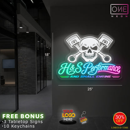 H&S Performance AND SMALL ENGINE | LED Neon Sign