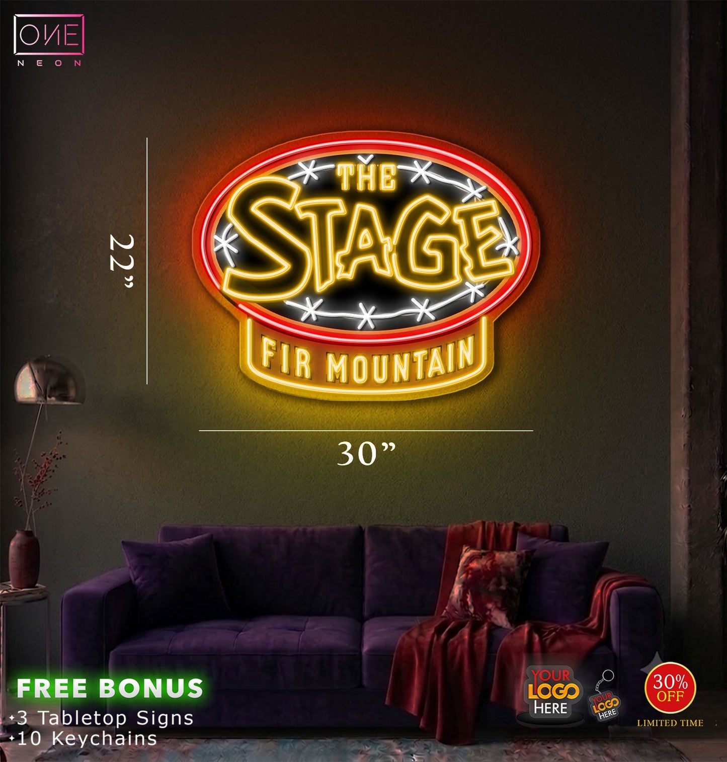 THE STAGE FIR MOUNTAIN  | LED Neon Sign (waterproof)