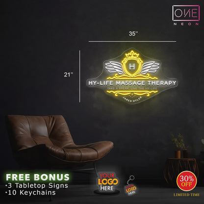 Enseigne néon LED œuvre d'art Tatoueur