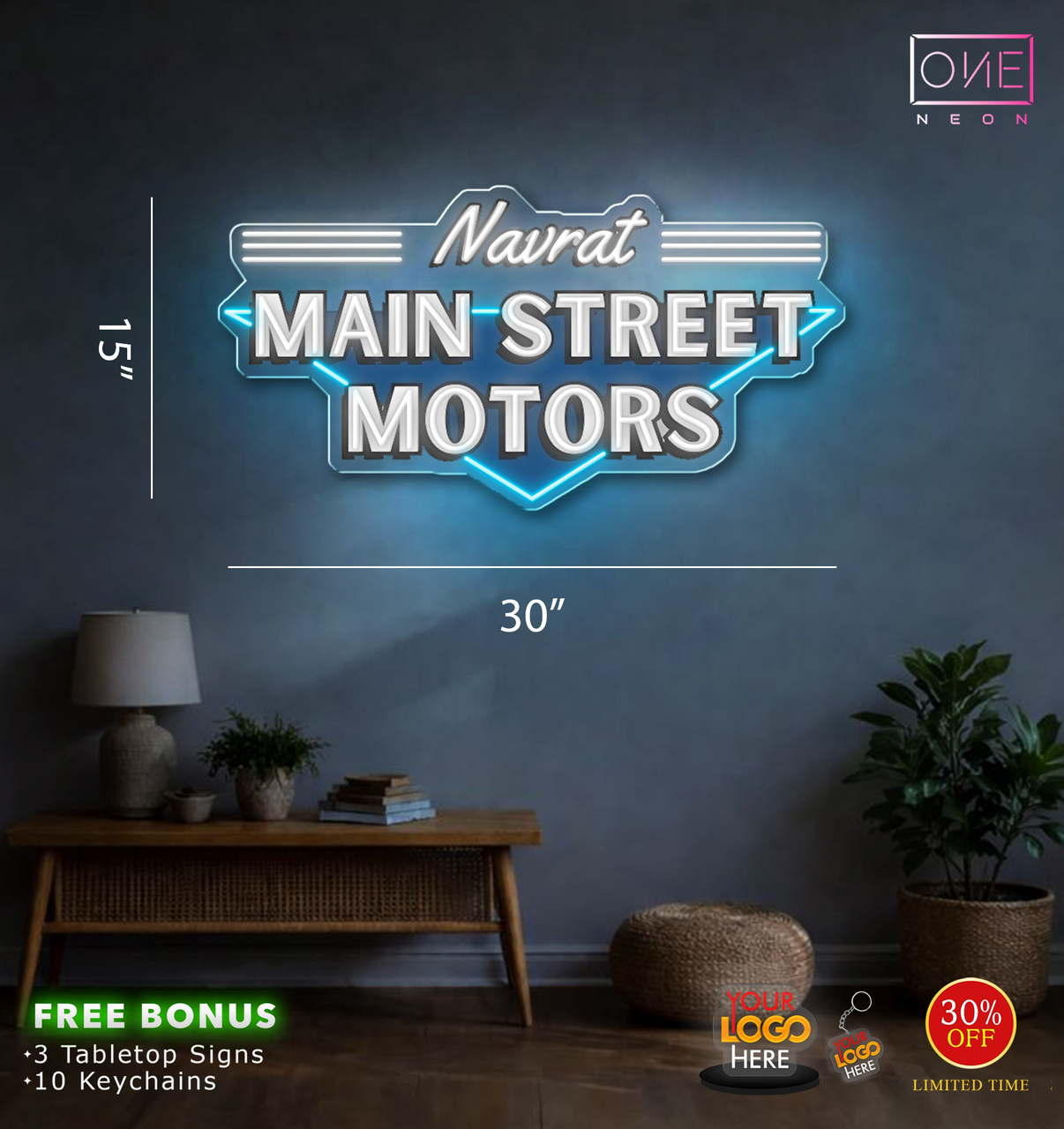 MAIN STREET MOTORS | LED Neon Sign
