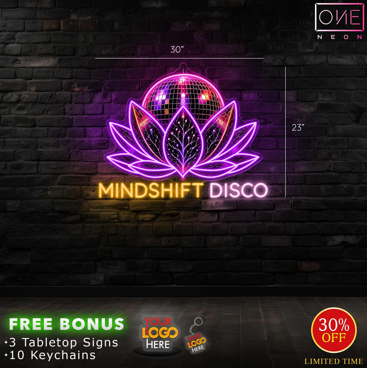 MINDSHIFT DISCO | LED Neon Sign (Outdoors)