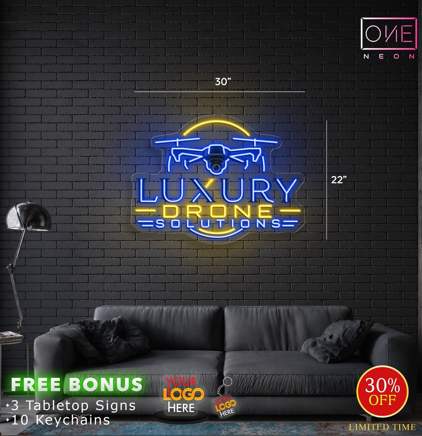 Enseigne néon LED œuvre d'art Tatoueur
