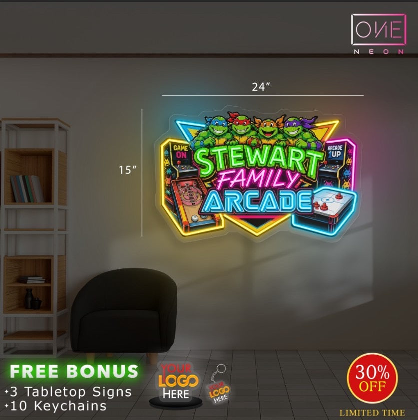 STEWART FAMILY ARCADE | LED Neon Sign