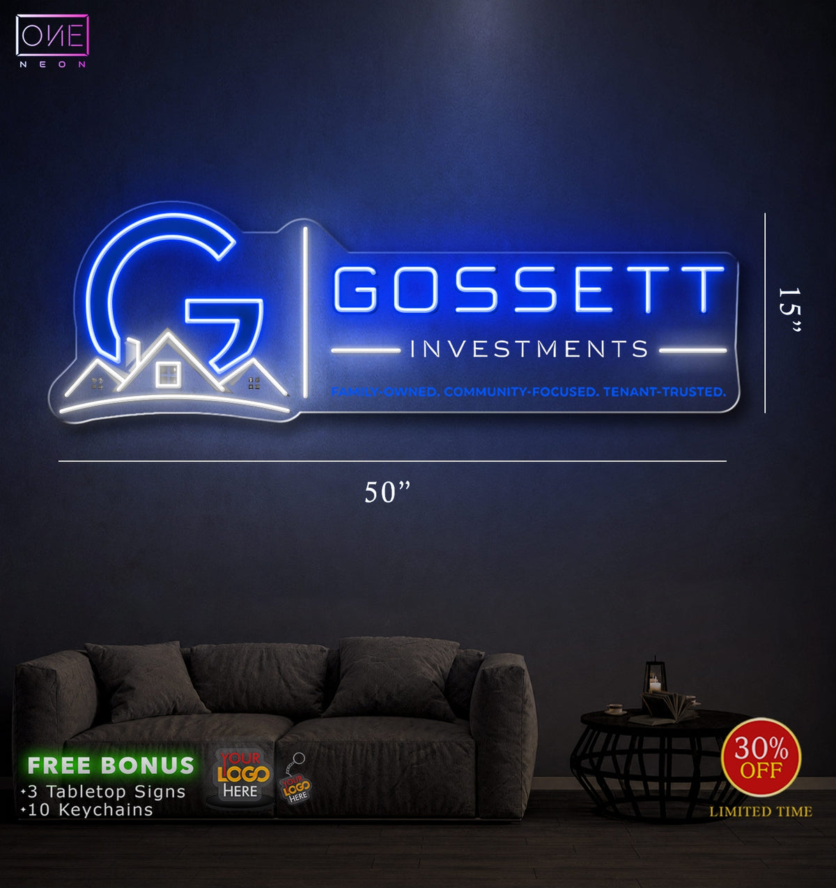 GOSSETT | LED Neon Sign