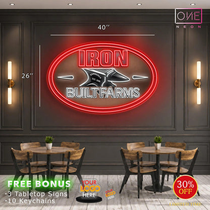 IRON BUILTFARMS | LED Neon Sign