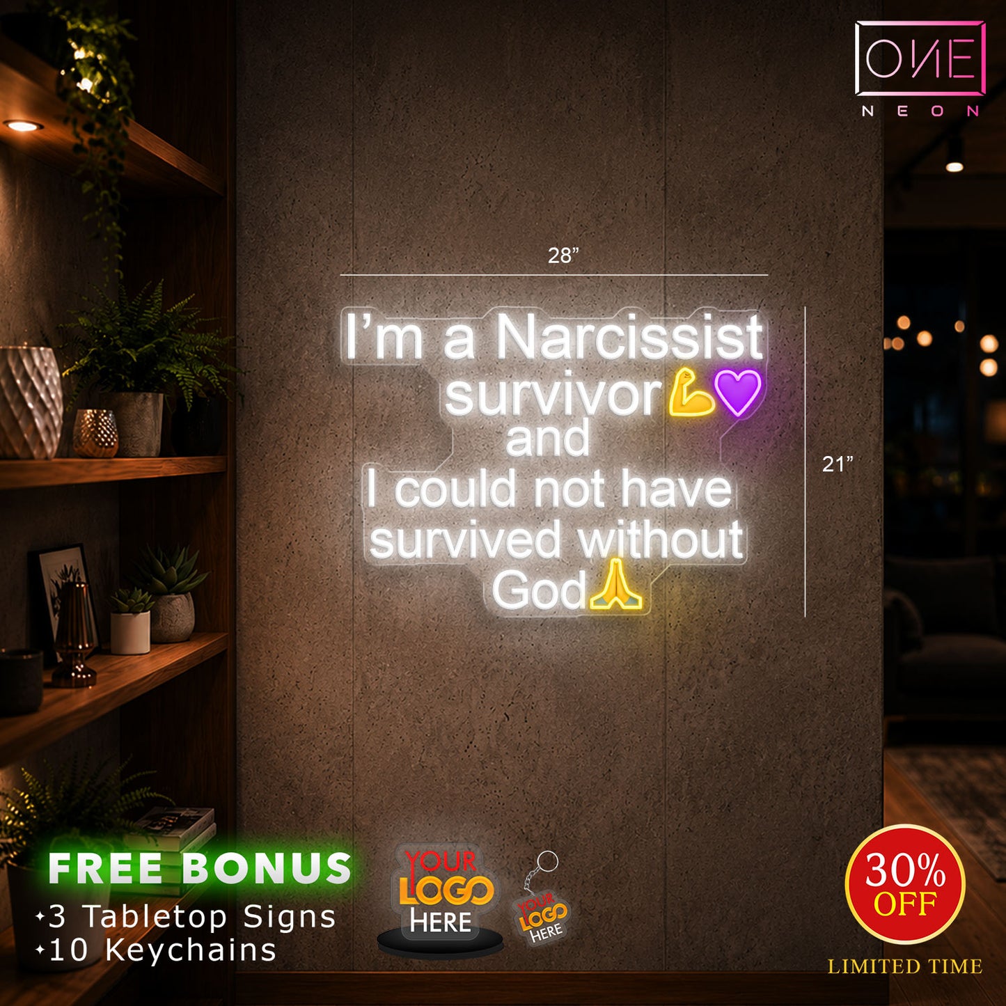 I'm a Narcissist survivor | LED Neon Sign