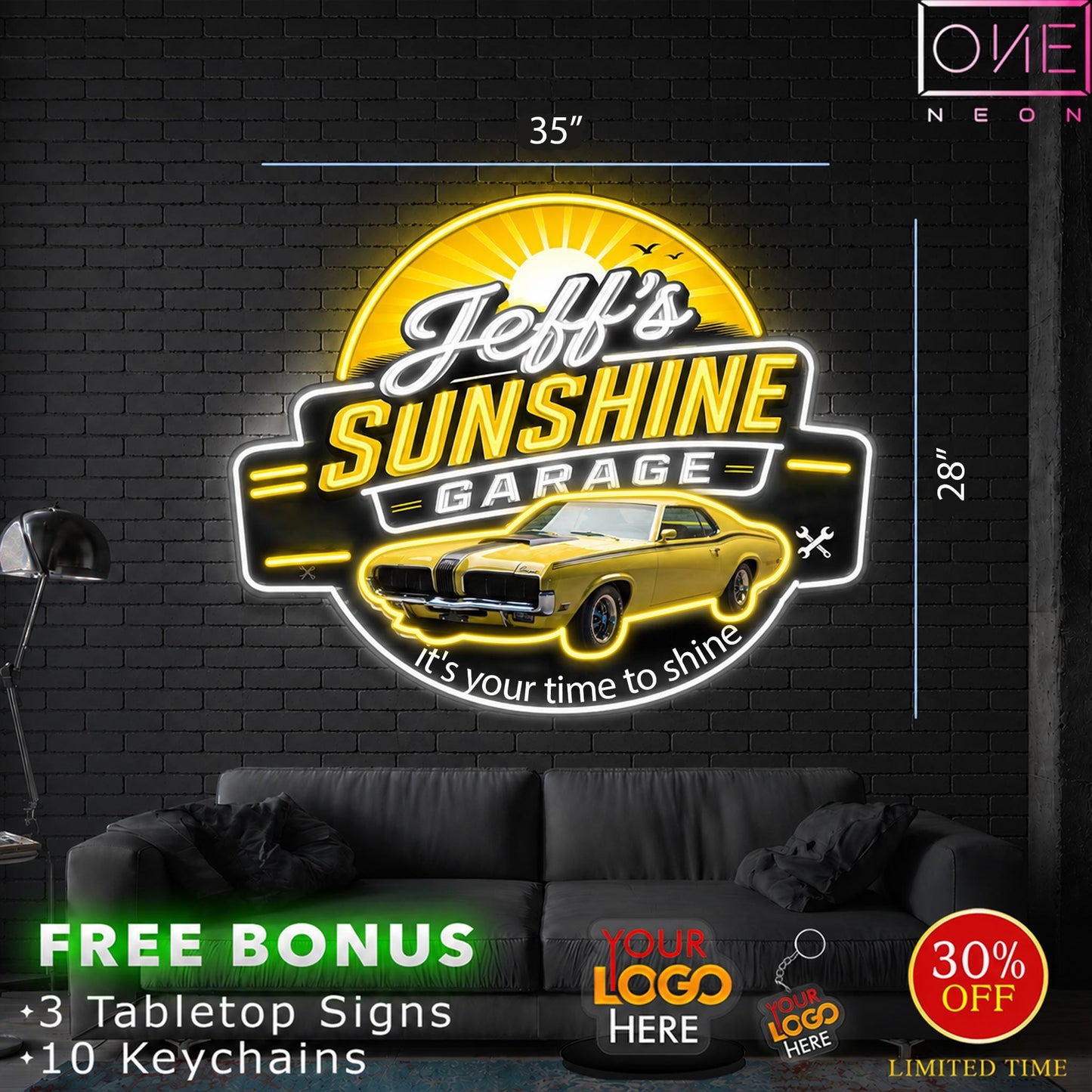 Jeff's SUNSHINE GARAGE | LED Neon Sign