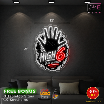 HIGH 6 LOGO | LED Neon Sign