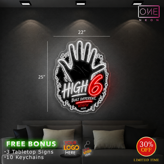 Enseigne néon LED œuvre d'art Tatoueur