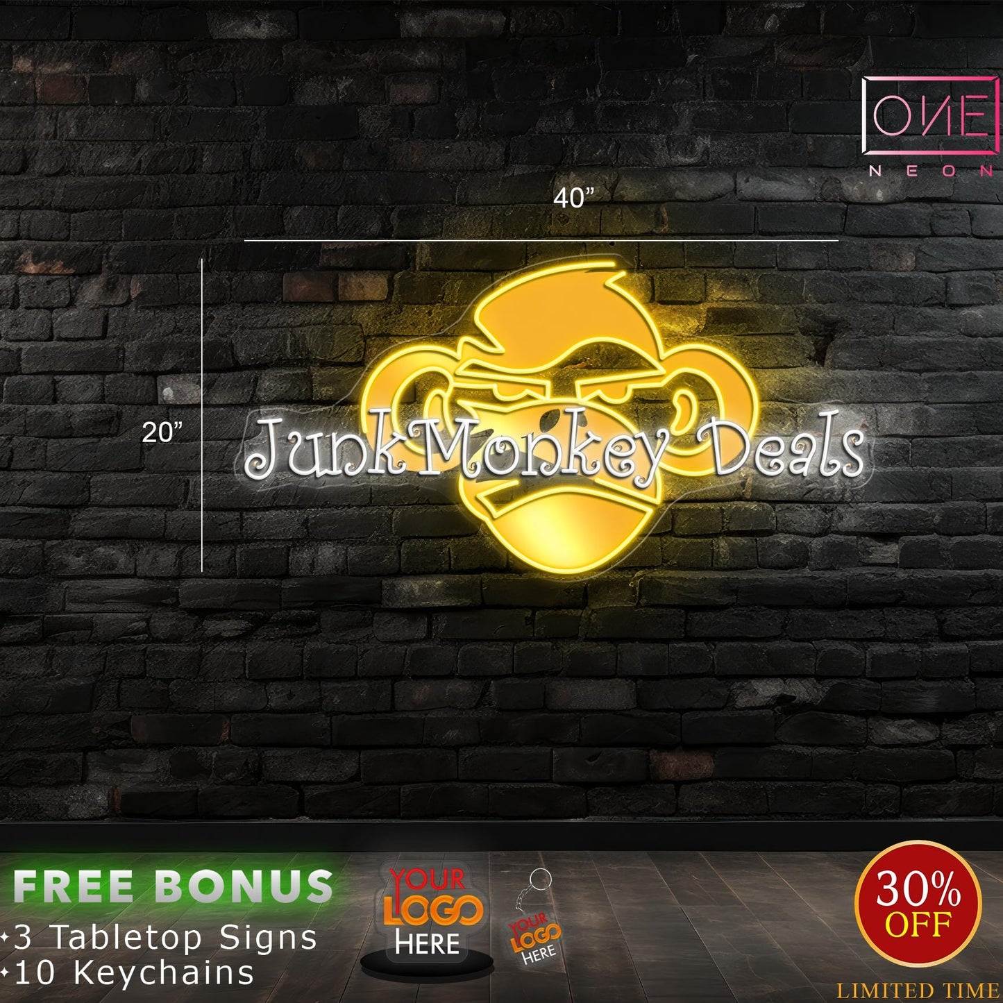 Junk Monkey Deals | LED Neon Sign