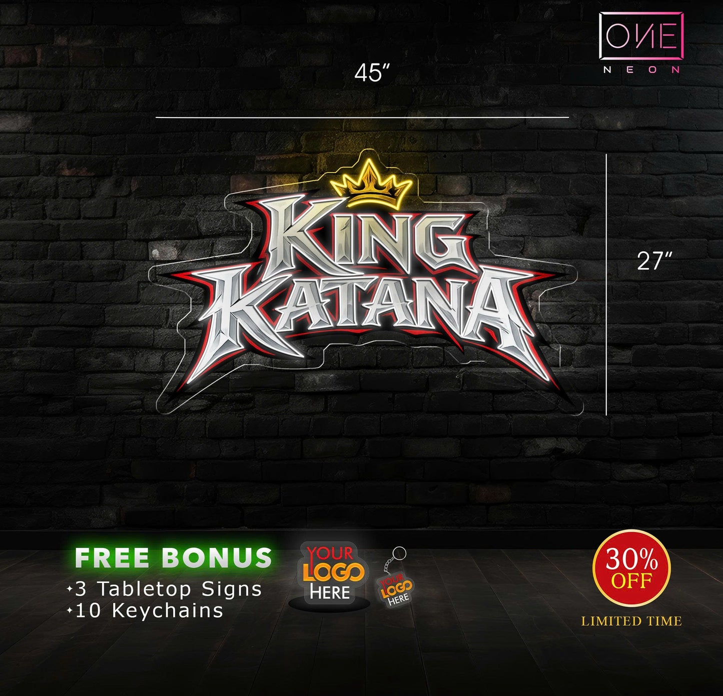 KING KATANA | LED Neon Sign