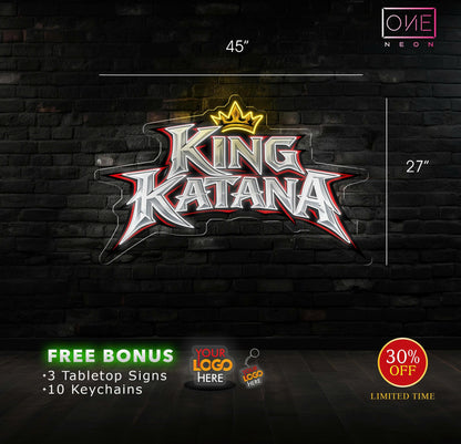 KING KATANA | LED Neon Sign