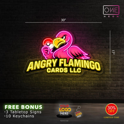 ANGRY FLAMINGO | LED Neon Sign