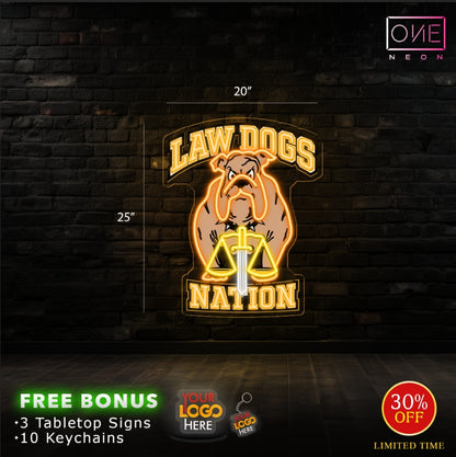 LAW DOGS NATION | LED Neon Sign