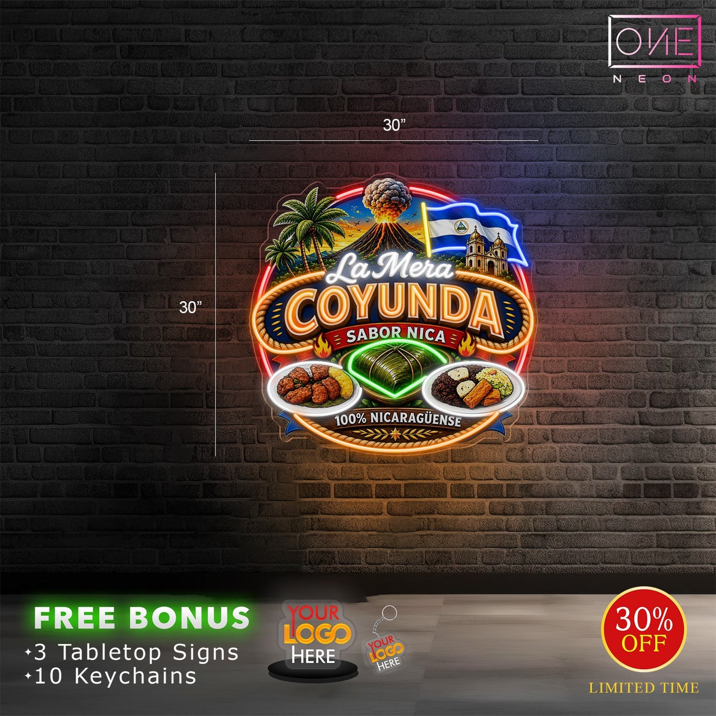 La Mera COYUNDA SABOR NICA | LED Neon Sign