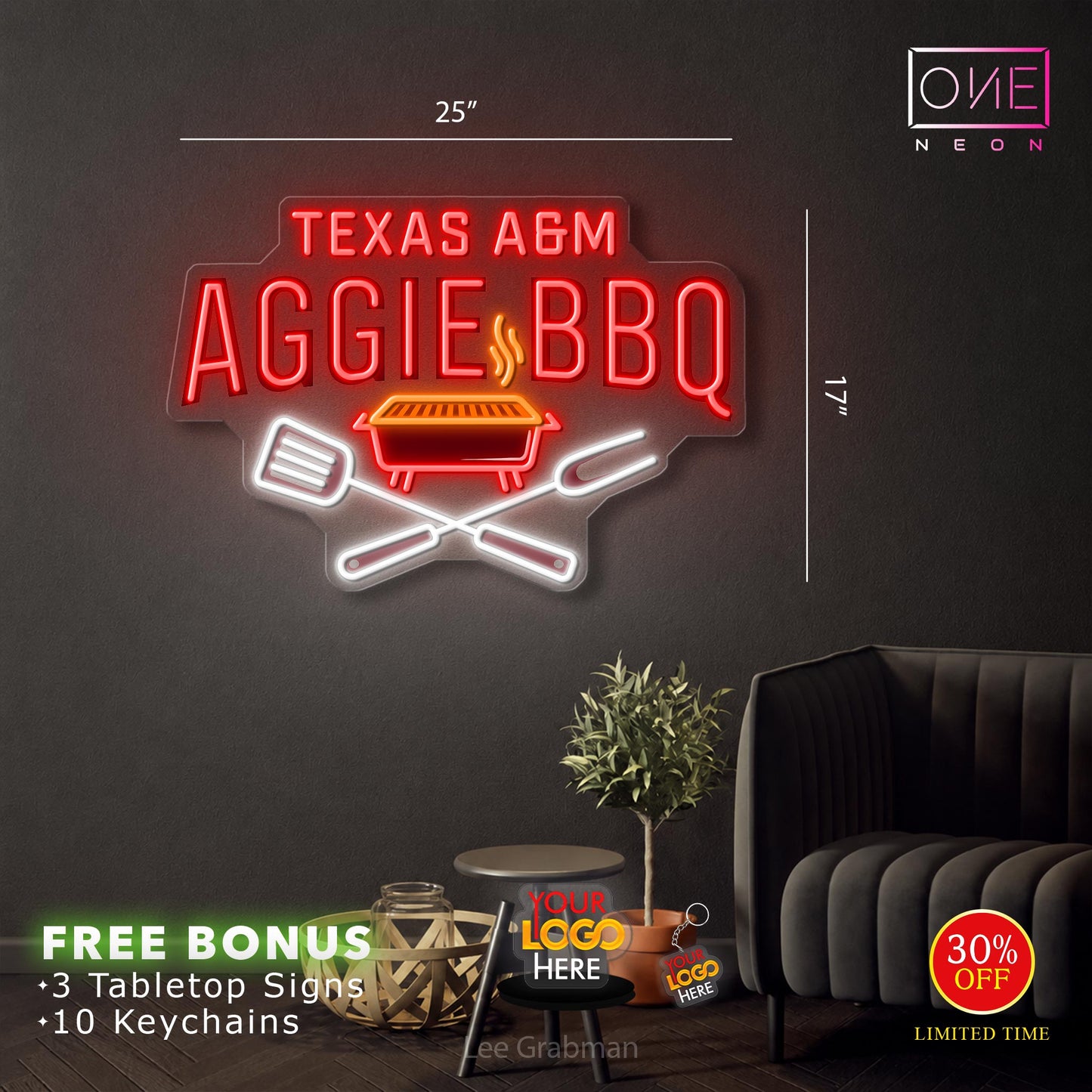 AGGIE BBQ | LED Neon Sign