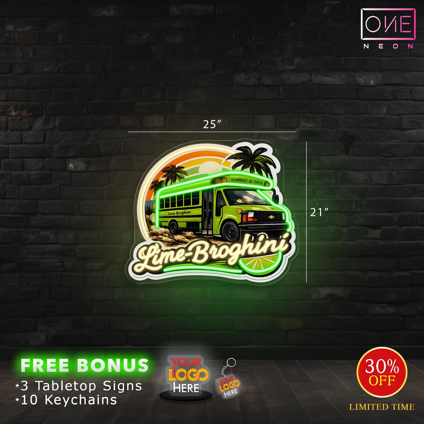 Lime-Broghini | LED Neon Sign