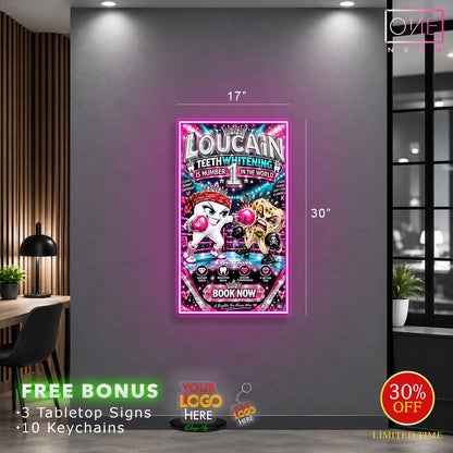 Enseigne néon LED œuvre d'art Tatoueur