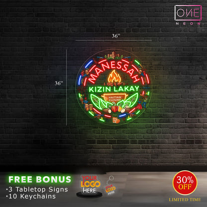 Enseigne néon LED œuvre d'art Tatoueur