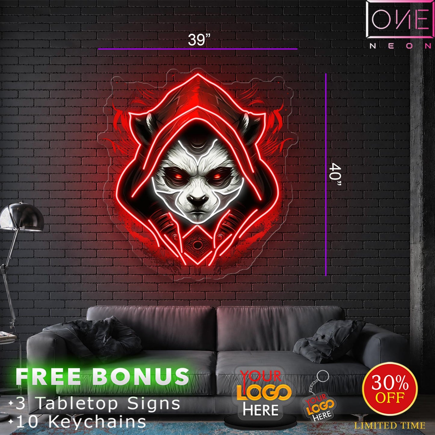 Mad Panda| LED Neon Sign