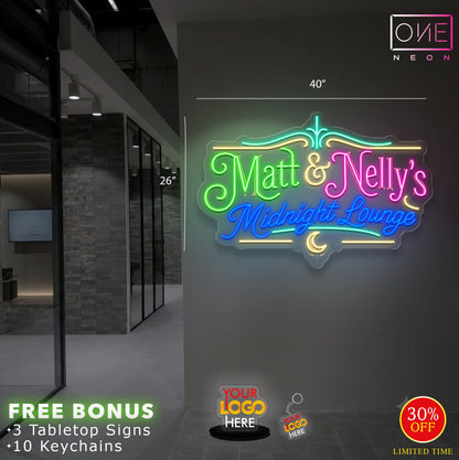 Matt & Nelly's Midnight Lounge | LED Neon Sign