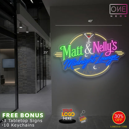 Matt & Nelly's Midnight Lounge | LED Neon Sign