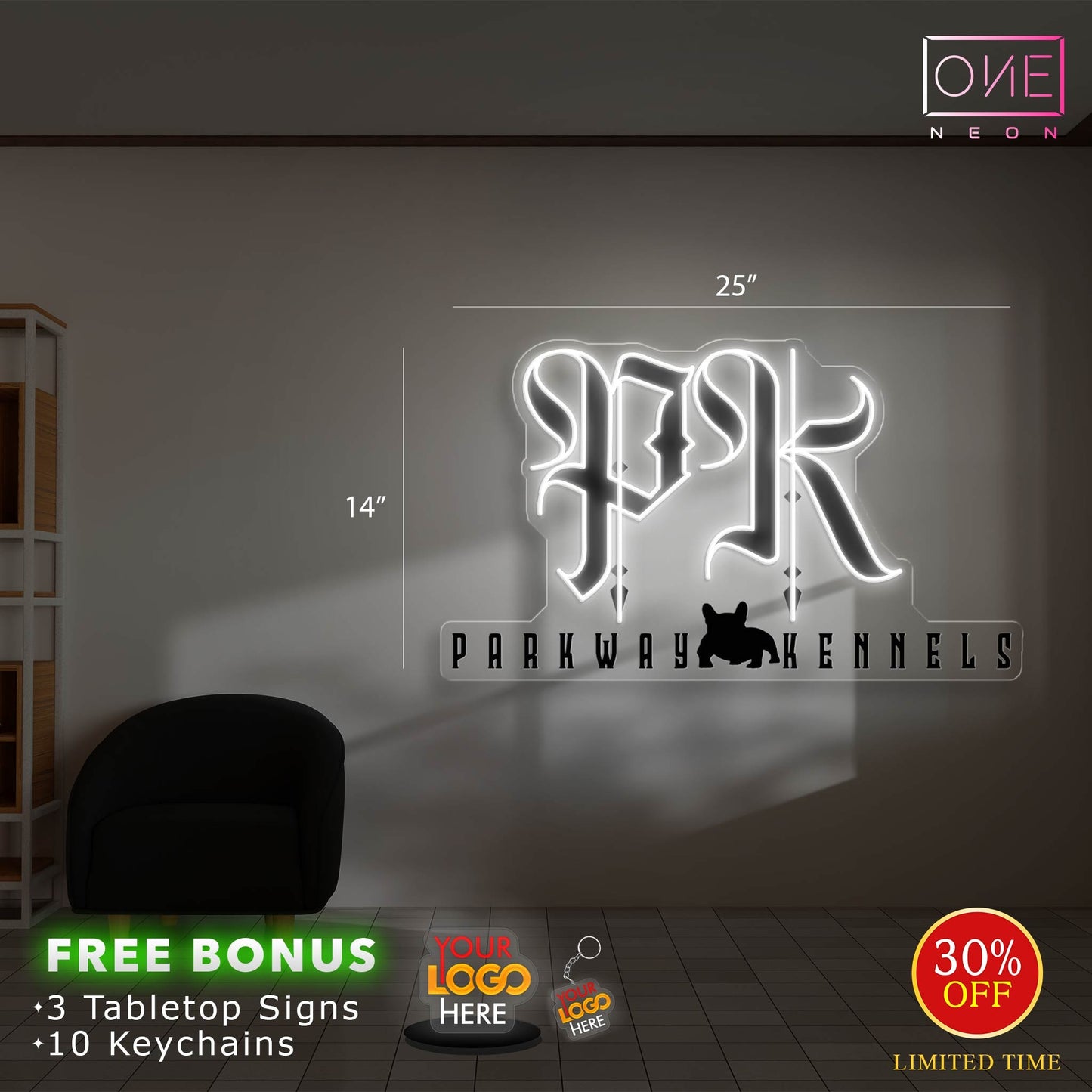 PK Logo | LED Neon Sign