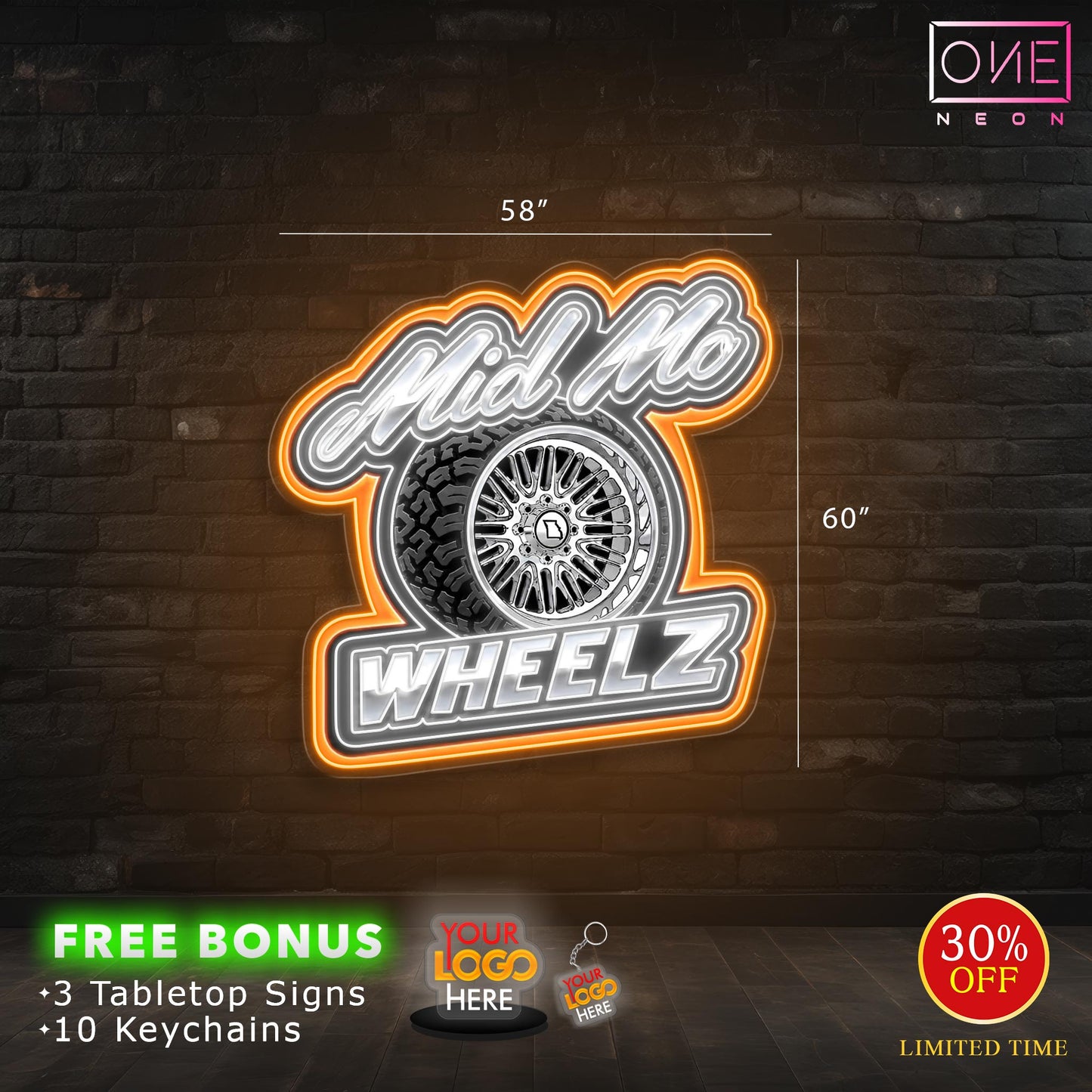 Mid Mo WHEELZ | LED Neon Sign (2 signs)