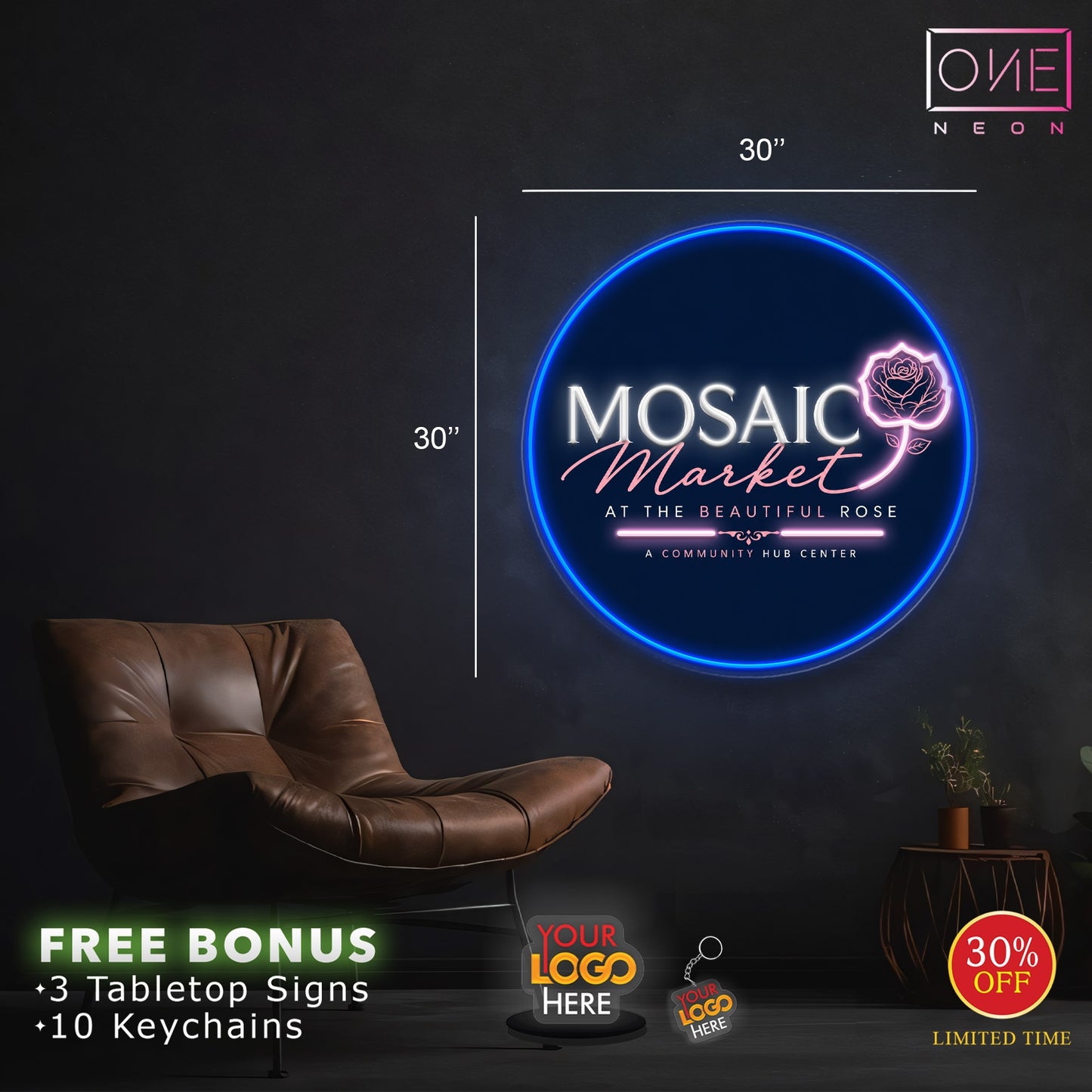 Mosaic Market | LED Neon Sign