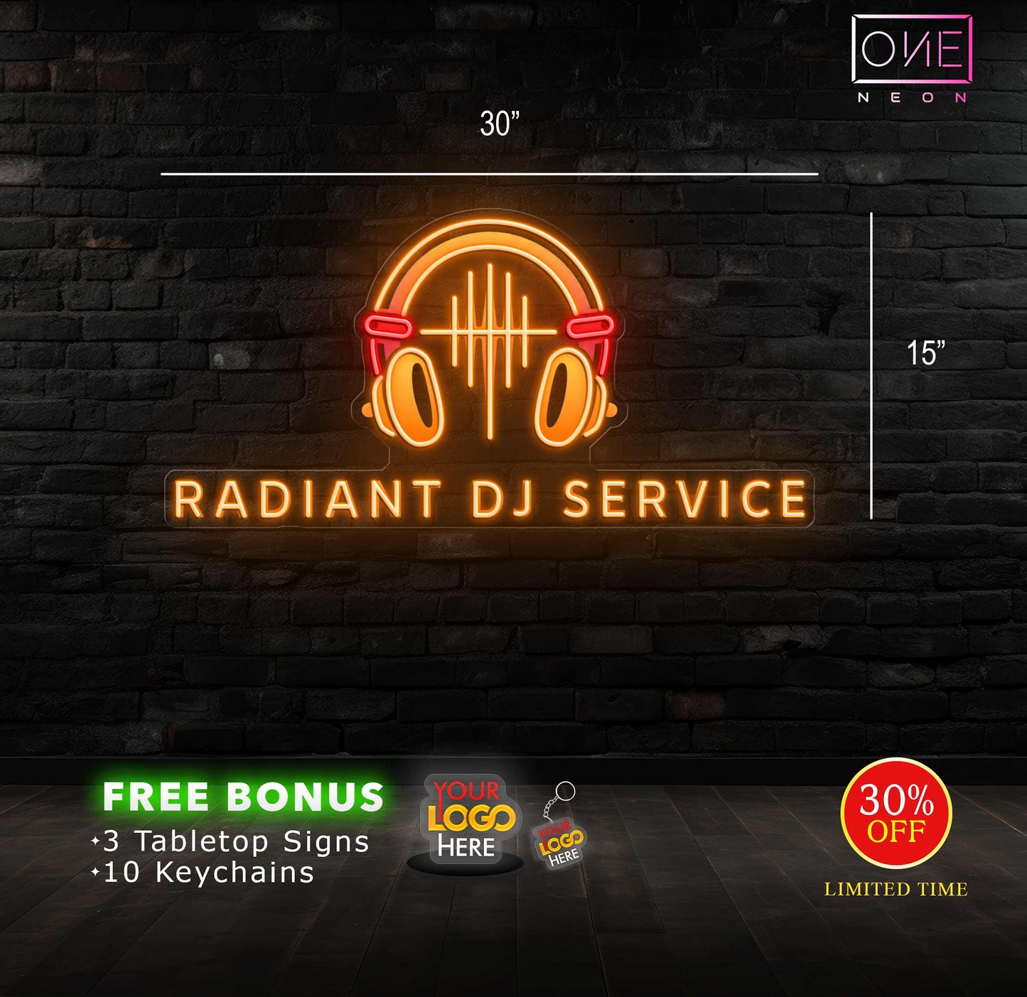 RADIANT DJ SERVICE | LED Neon Sign