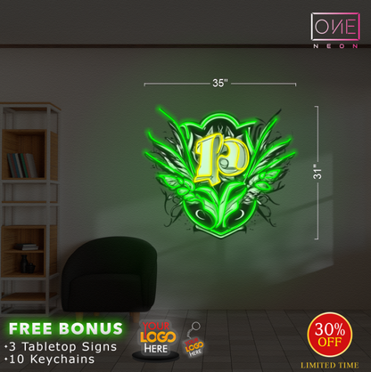Enseigne néon LED œuvre d'art Tatoueur